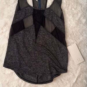 Lululemon Athletic Mesh Black and Gray Tank Top NWT